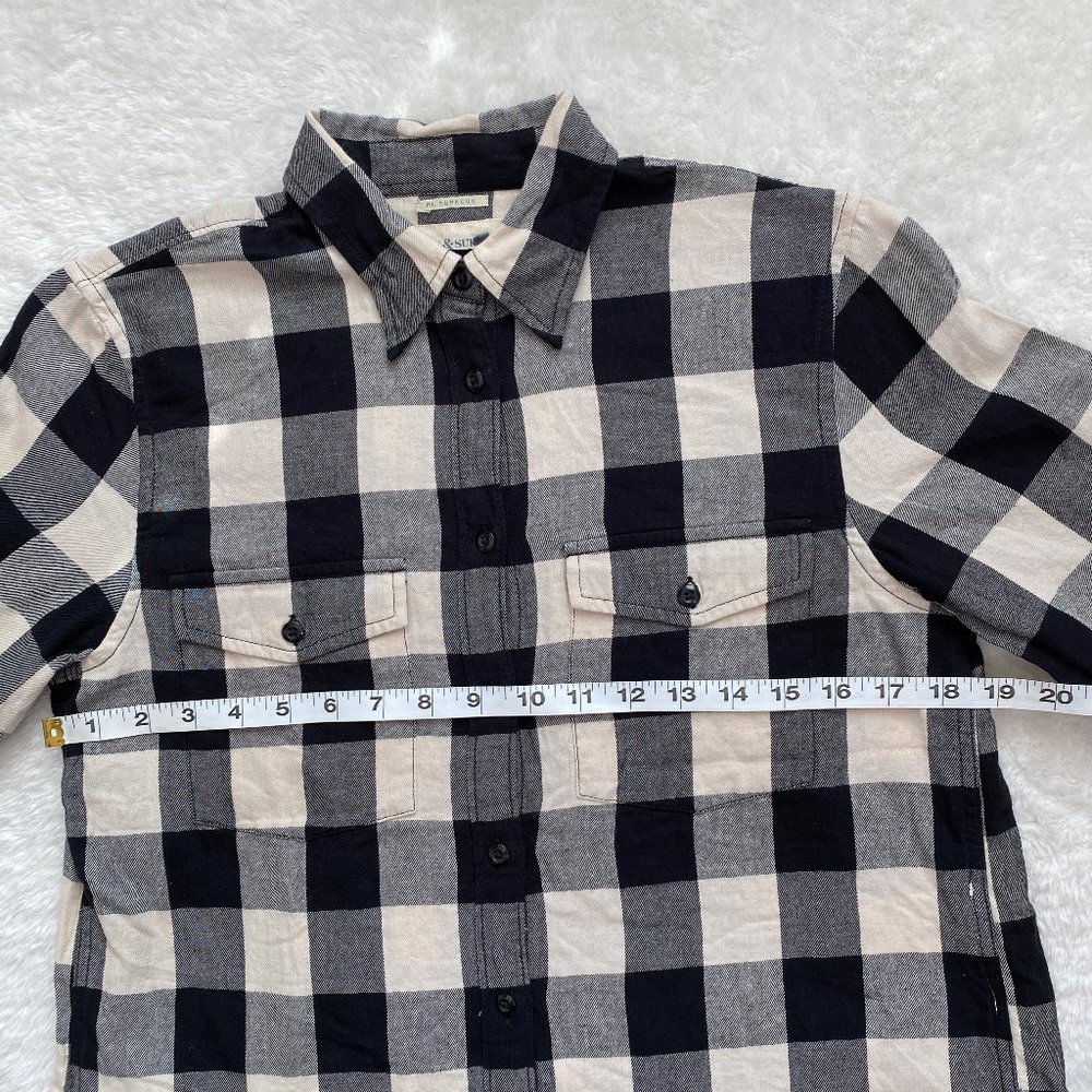 Denim & Supply NWOT Ralph Lauren Women's Long Sleeve Cotton Shirt, Black/Wh, M - Picture 4 of 9